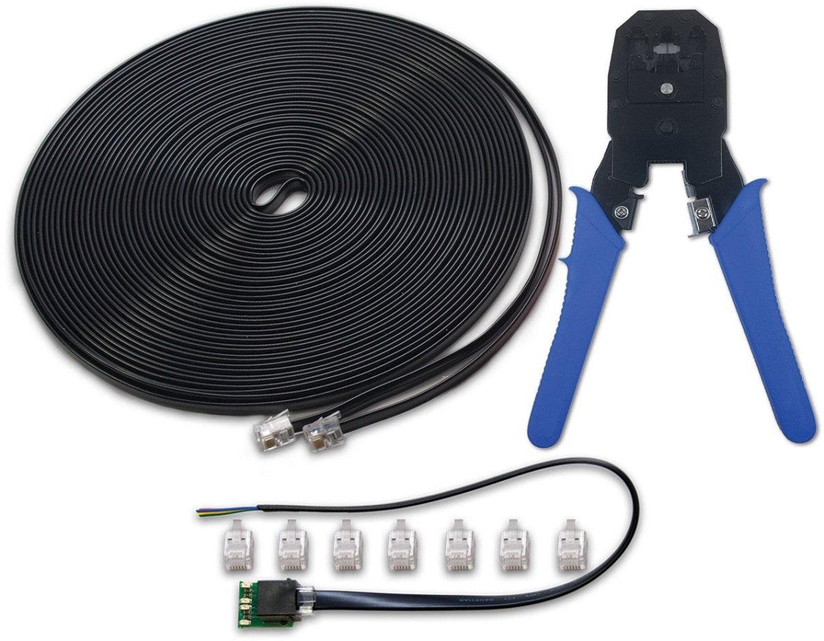 Digitrax LNCMK LocoNet Cable Maker Kit (Crimper + LT1 Tester + 50' Cable + 20 RJ12 Plugs) - Oakville Model Trains Depot