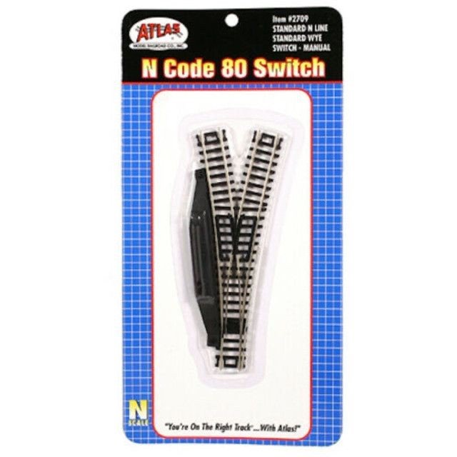 Atlas 2709 N Scale Code 80 Standard Wye/Y Turnout w/Manual Switch - Oakville Model Trains Depot
