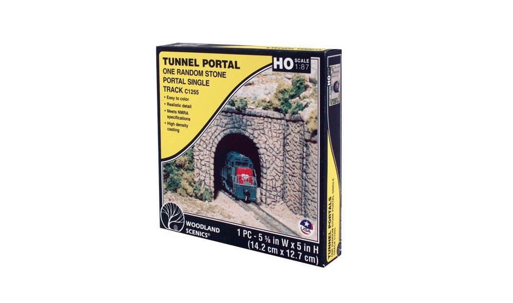 Woodland Scenics C1255 HO Scale Random Stone Single Portal - Oakville Model Trains Depot