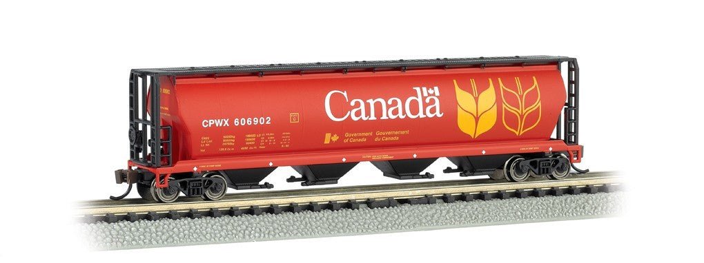 Bachmann 19181 N Scale Canada Grain 4 Bay Cylindrical Grain Hopper #606902 - New