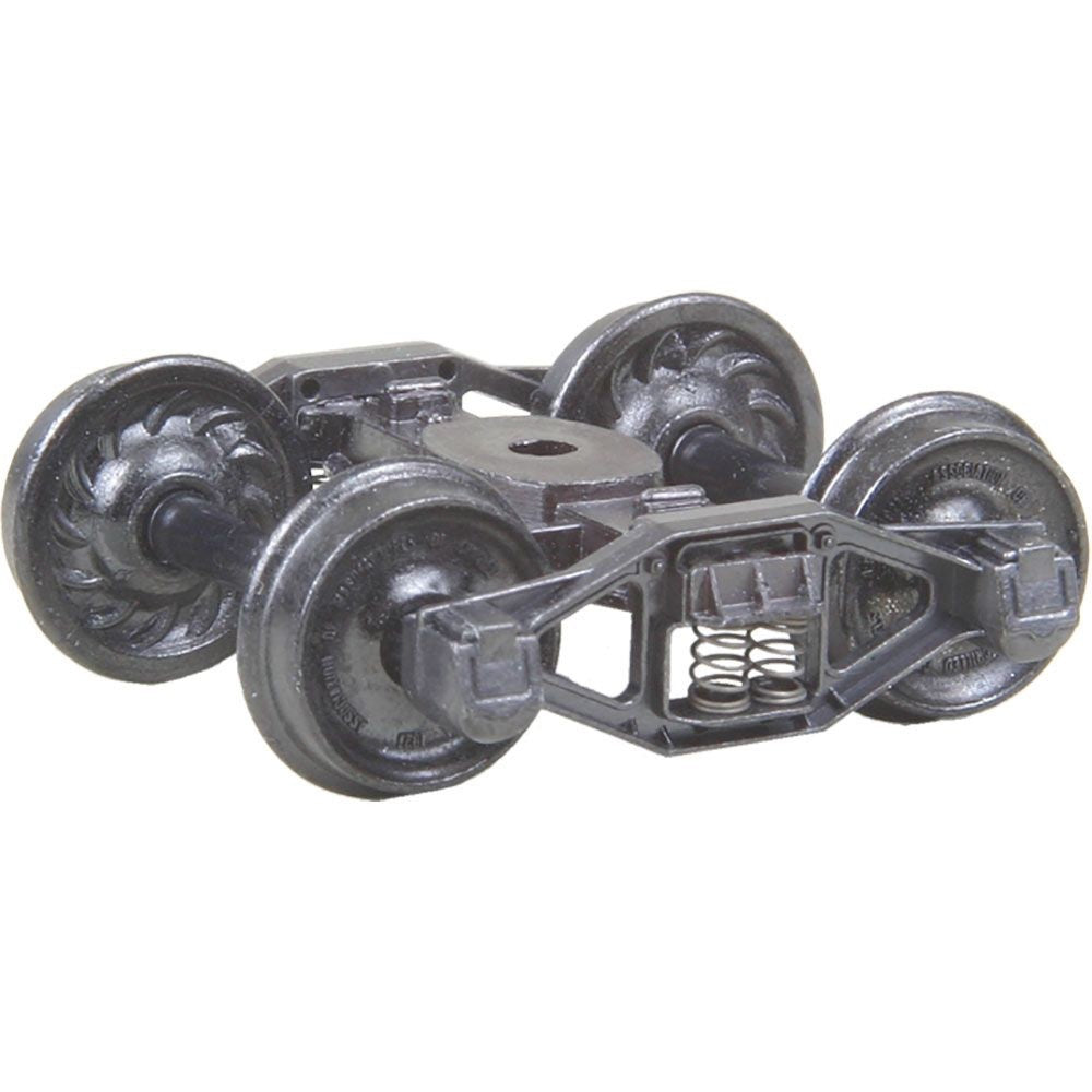 Kadee 511 HO Scale Bettendorf T-Section Trucks with 33" Ribbed Back Wheels - Met