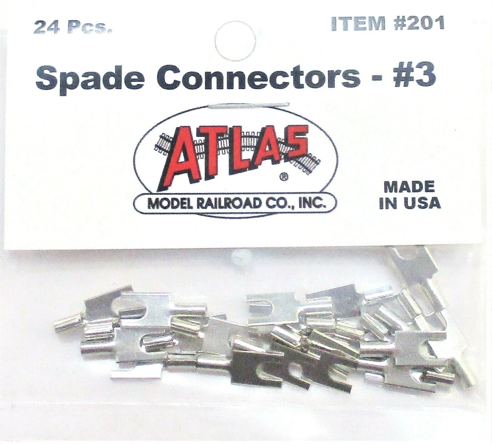 Atlas 201 #3 Spade Tongue Solderless Connectors - 24pcs
