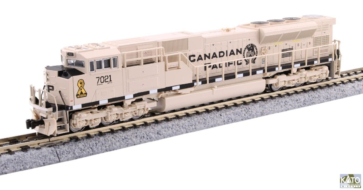 KATO 176 - 8542 - DC N Scale EMD SD70ACU CP Military Heritage Army Desert Tan 7021 - DC - Oakville Model Trains Depot