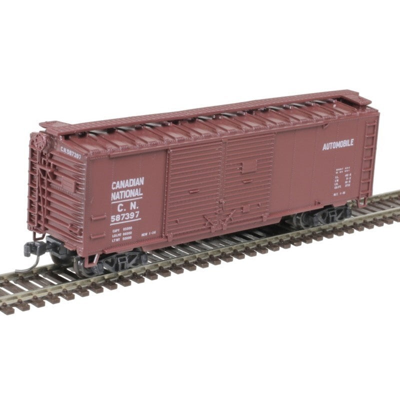 Atlas 50006191 Trainman N Scale 40' DD Box Car Canadian National CN #587384 -New