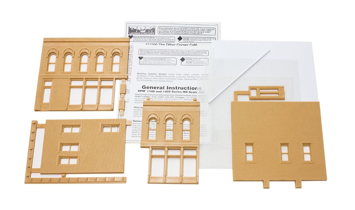 Woodland Scenics DPM 11500 HO Scale The Other Corner Café Building Kit