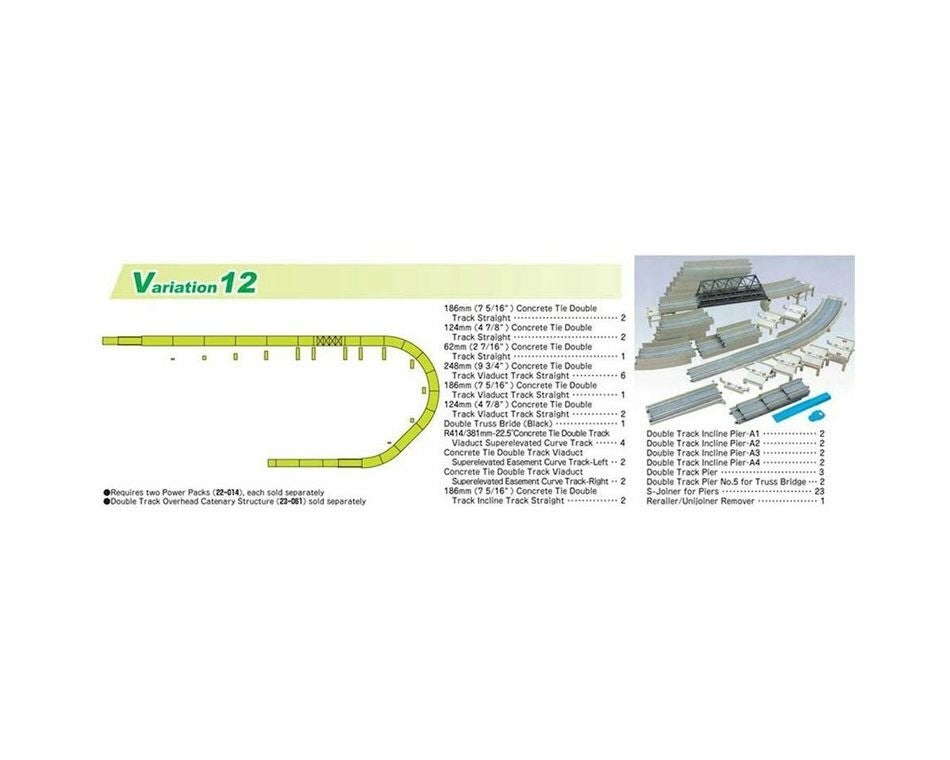Kato 20-871 N Scale Set Unitrack V12 Double Track Viaduct Set