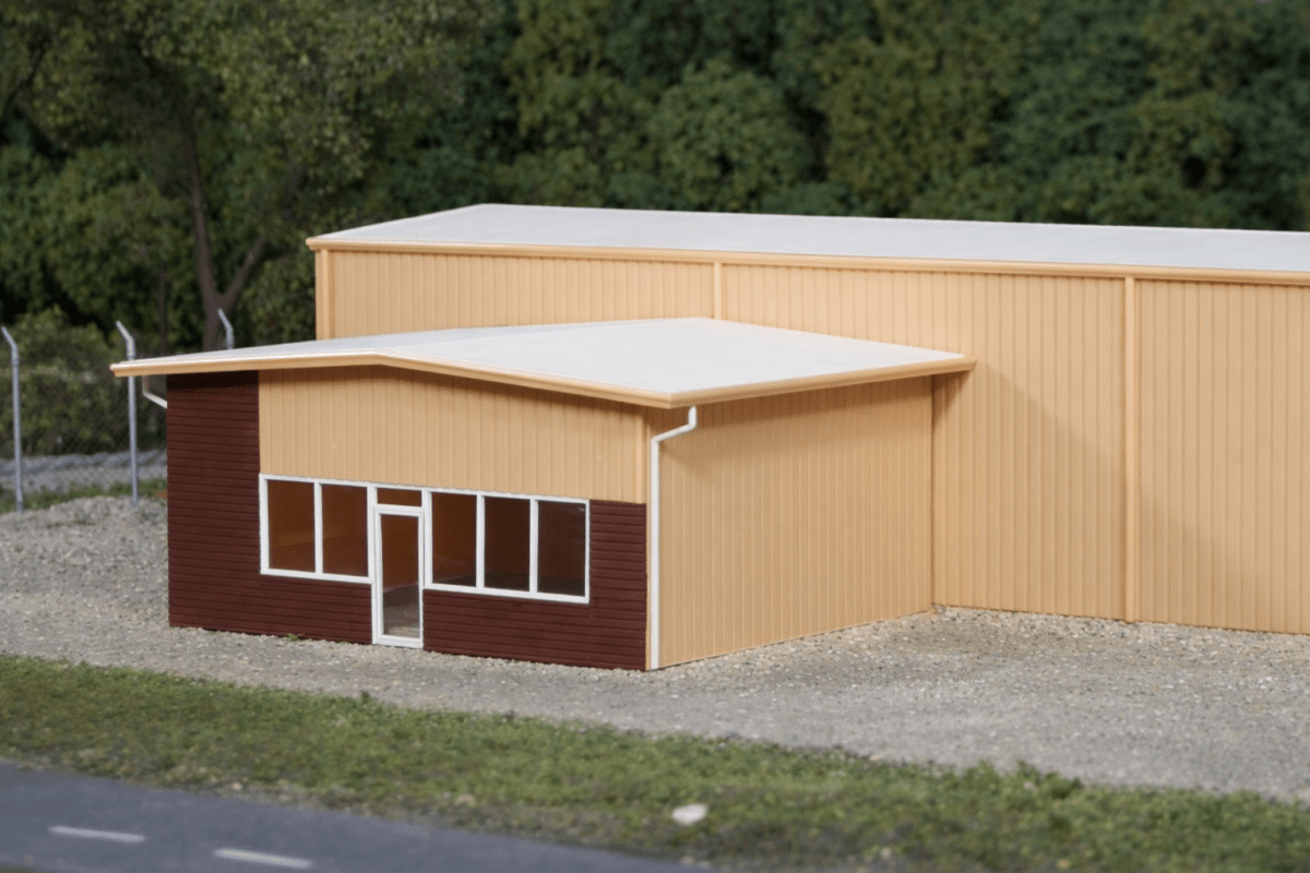 Pikestuff 0011 HO Scale Add - on Office / Showroom Building Kit (Gray) - Oakville Model Trains Depot