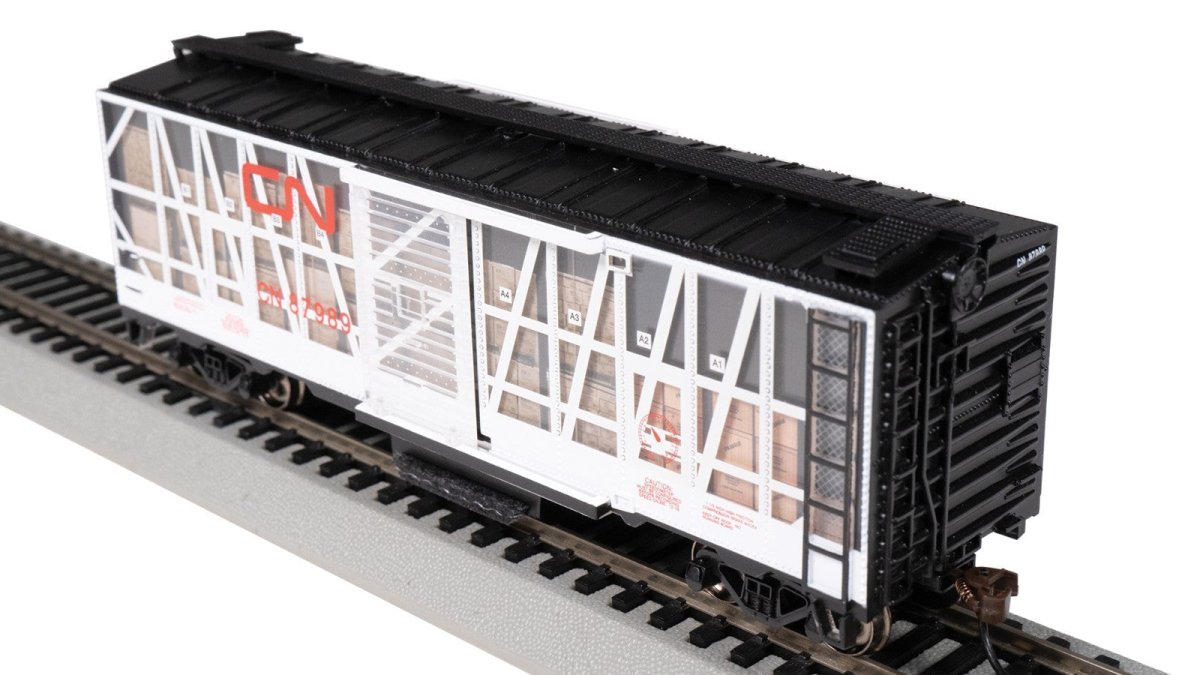 Bachmann 16323 HO Scale 40' Track Cleaning Impact Boxcar - Canadian National 87989 - Oakville Model Trains Depot