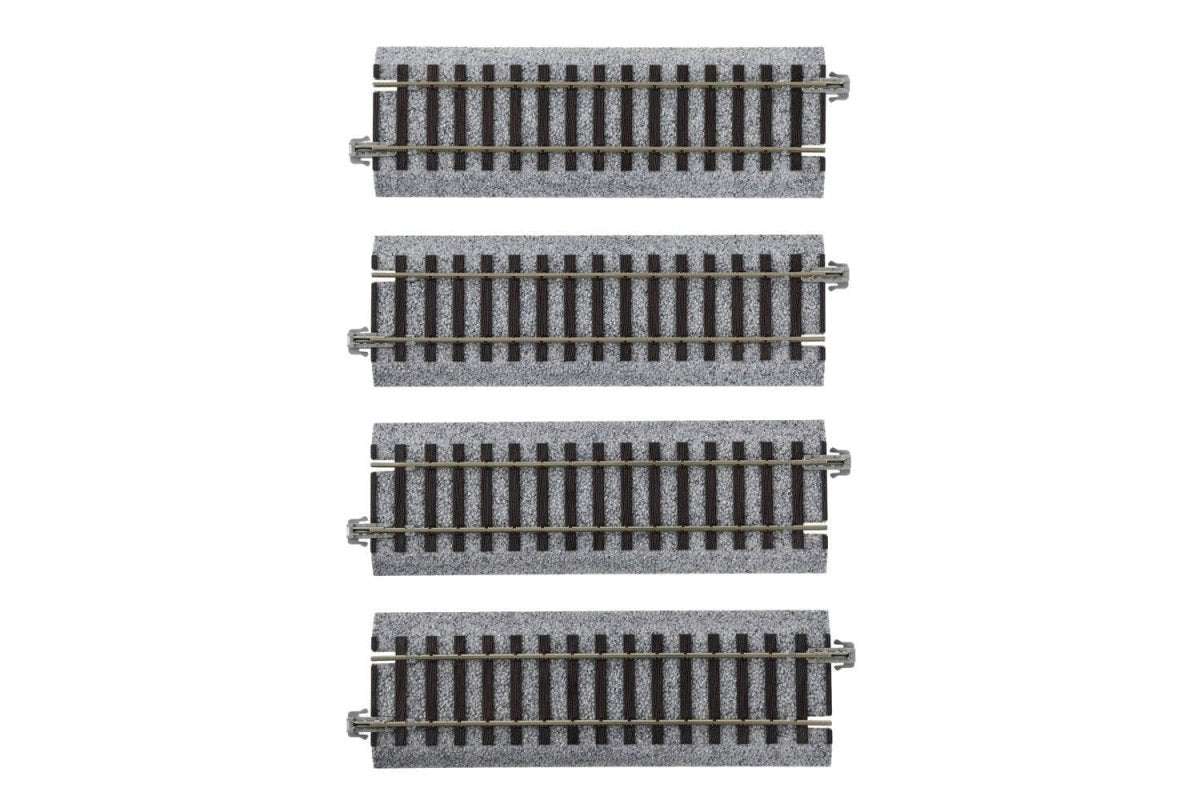 KATO 2 - 140 HO Scale Unitrack 123mm (4 - 7/8") Straight Track - 4 - Pack - Oakville Model Trains Depot