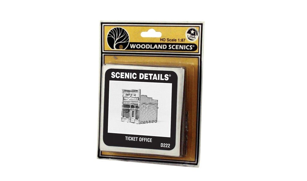Woodland Scenics D222 HO Scale Ticket Office Kit - Oakville Model Trains Depot