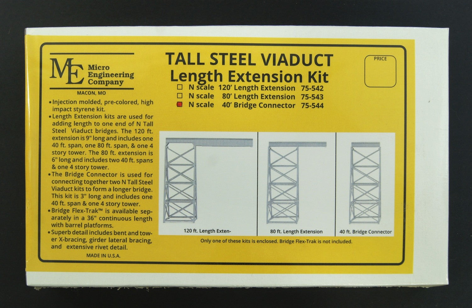 Micro Engineering 75-544 N Scale 40" Bridge Connector