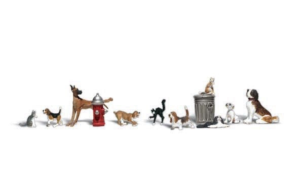 Woodland Scenics A2725 O Scale Dogs & Cats