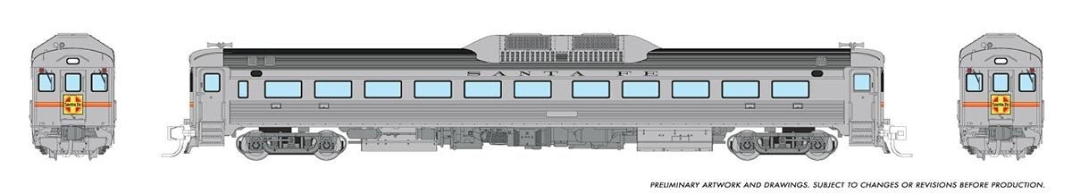Rapido 516002 N Budd RDC-1 Phase 1 Std DC Santa Fe 2-Unit Set #DC-191 + #DC-192