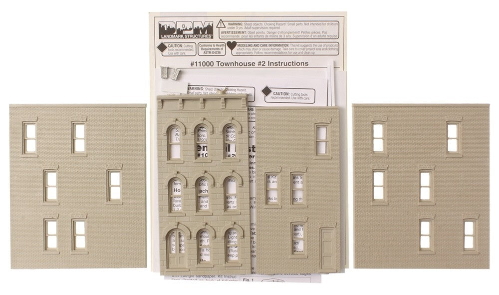 Woodland Scenics DPM 11000 HO Scale Townhouse #2 Building Kit