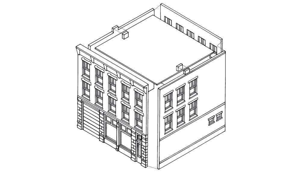 Woodland Scenics DPM 10400 HO Scale B. Moore Catalog/Showroom Building Kit