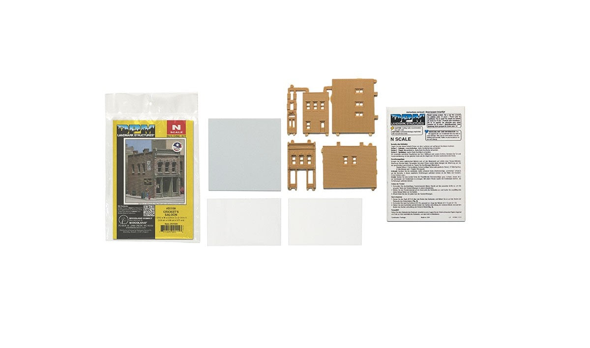 Woodland Scenics DPM 51100 N Scale Cricket's Saloon Building Kit
