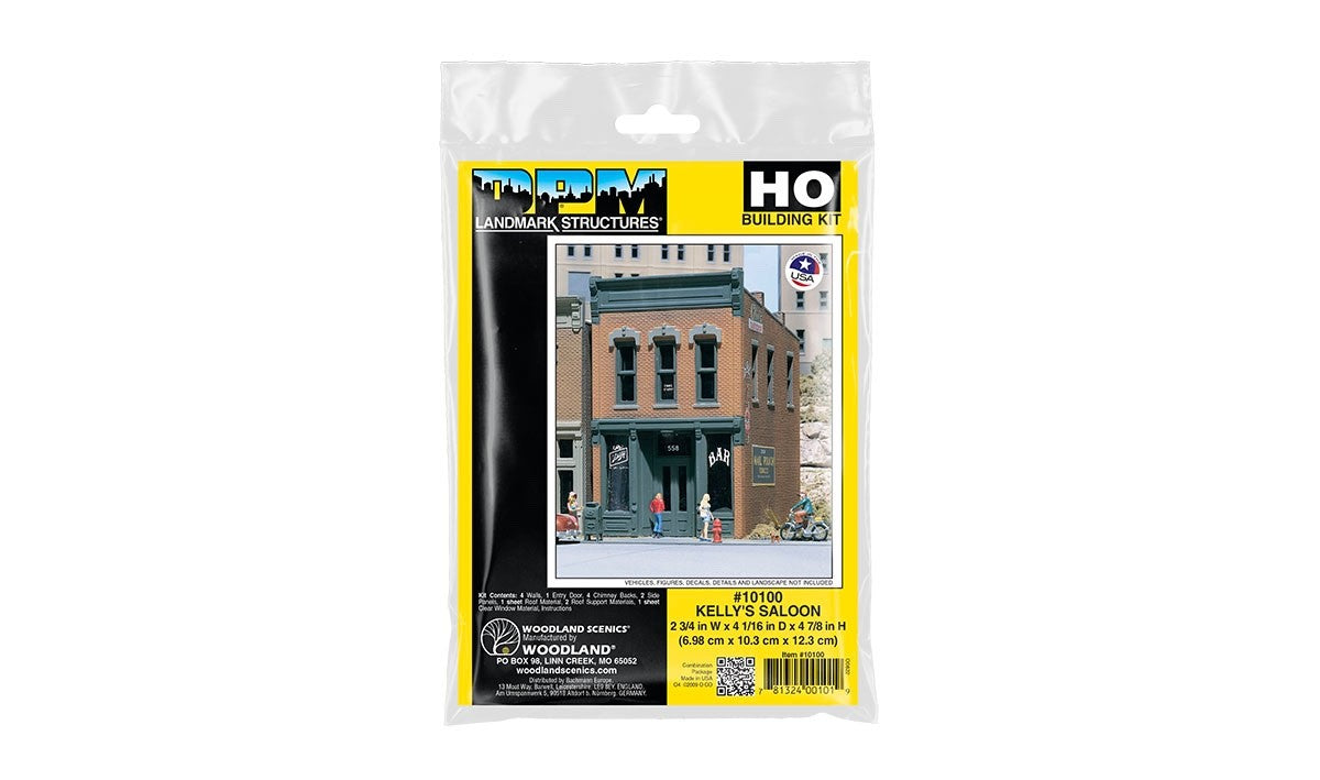 Woodland Scenics DPM 10100 HO Scale Kelly's Saloon Building Kit