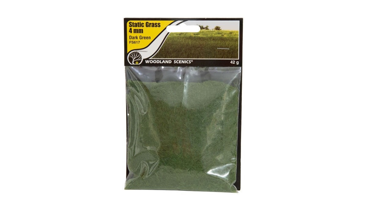 Woodland Scenics FS617 Static Grass Dark Green 4mm