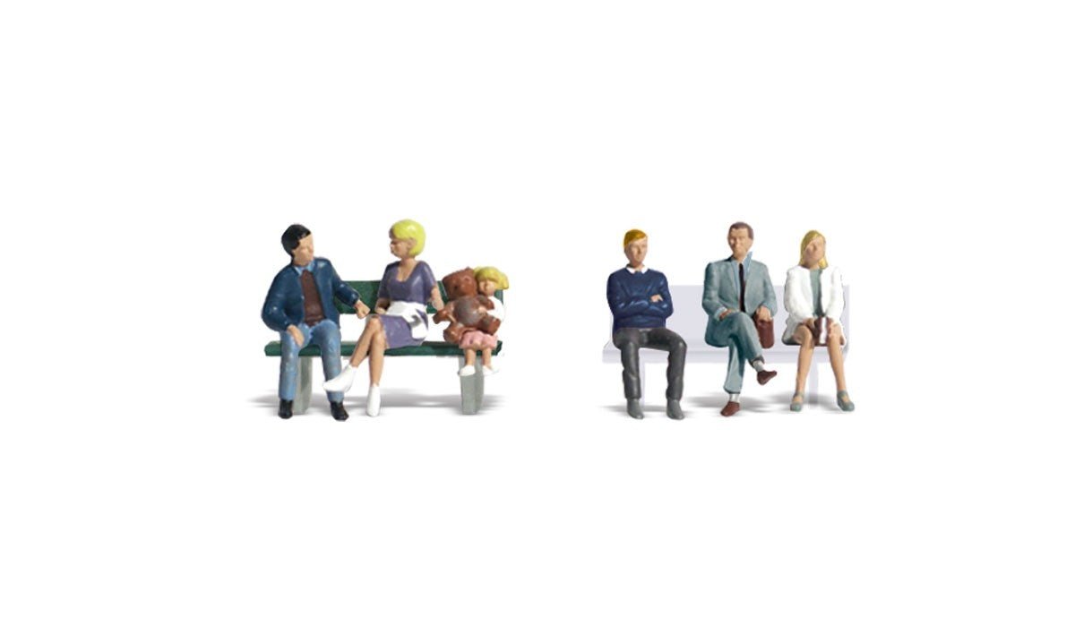 Woodland Scenics A2134 N Scale Bus Stop People - Oakville Model Trains Depot