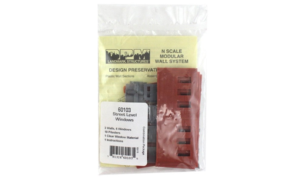 Woodland Scenics DPM 60103 N Scale Street Level Windows Kit