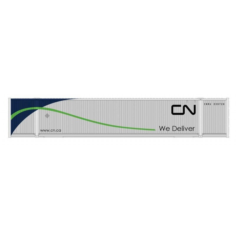 Kato 80054L N Scale 53" Intermodal Container Canadian National CN - 2pcs