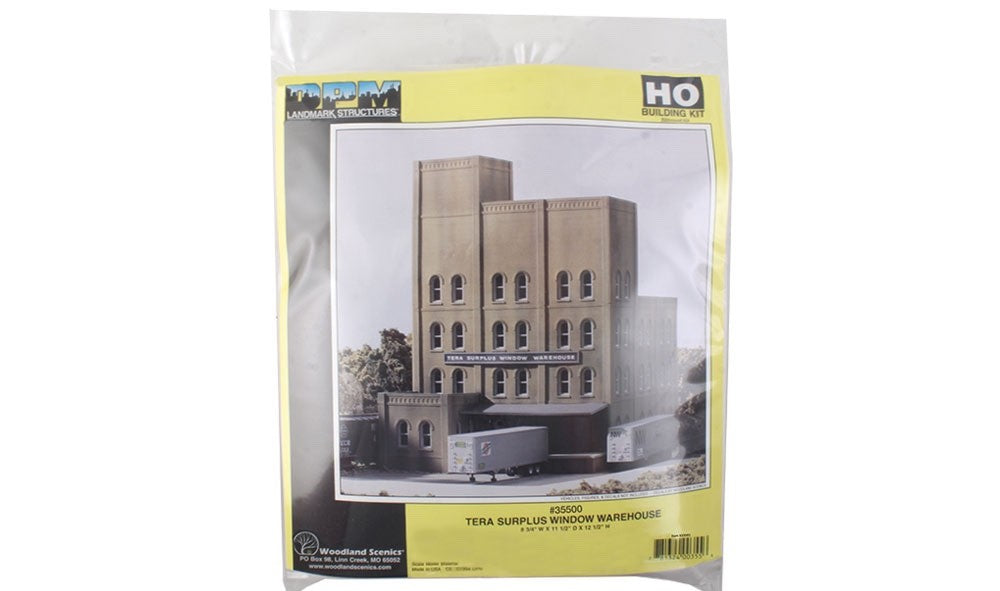Woodland Scenics DPM 35500 HO Scale Tera Surplus Window Warehouse Building Kit