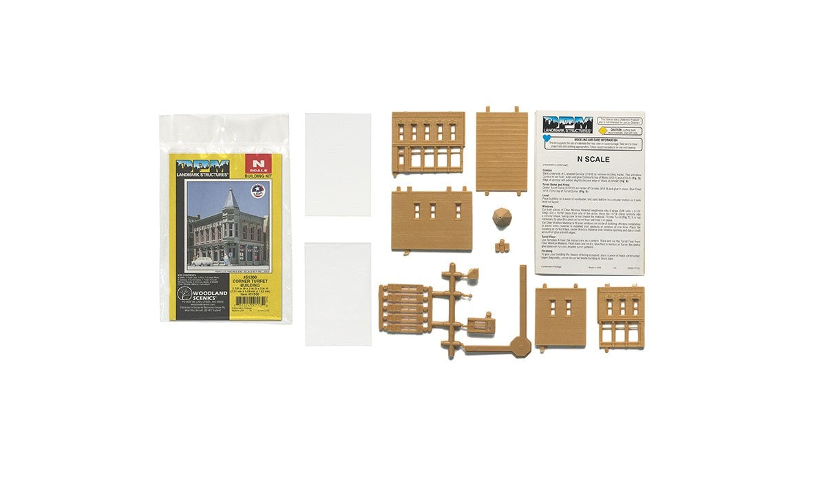 Woodland Scenics DPM 51300 N Scale Corner Turret Building Kit