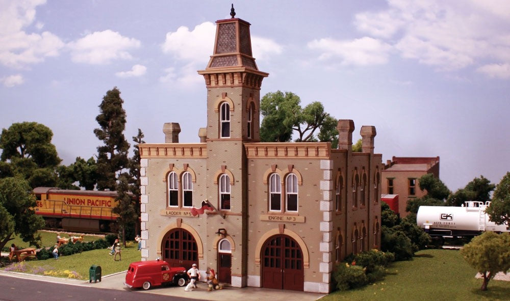 Woodland Scenics DPM 12400 HO Scale Fire Station No. 3 Building Kit