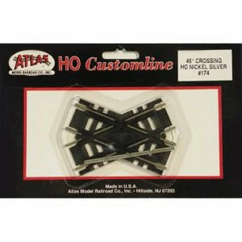 Atlas #174 Code 100 45 Degree Custom Crossing HO Nickel Silver -New
