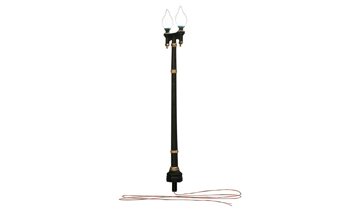 Woodland Scenics JP5632 HO Scale Double Lamp Post Street Lights - 3pcs