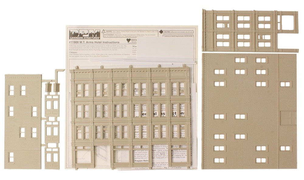 Woodland Scenic DPM 11900 HO Scale M.T. Arms Hotel Building Kit