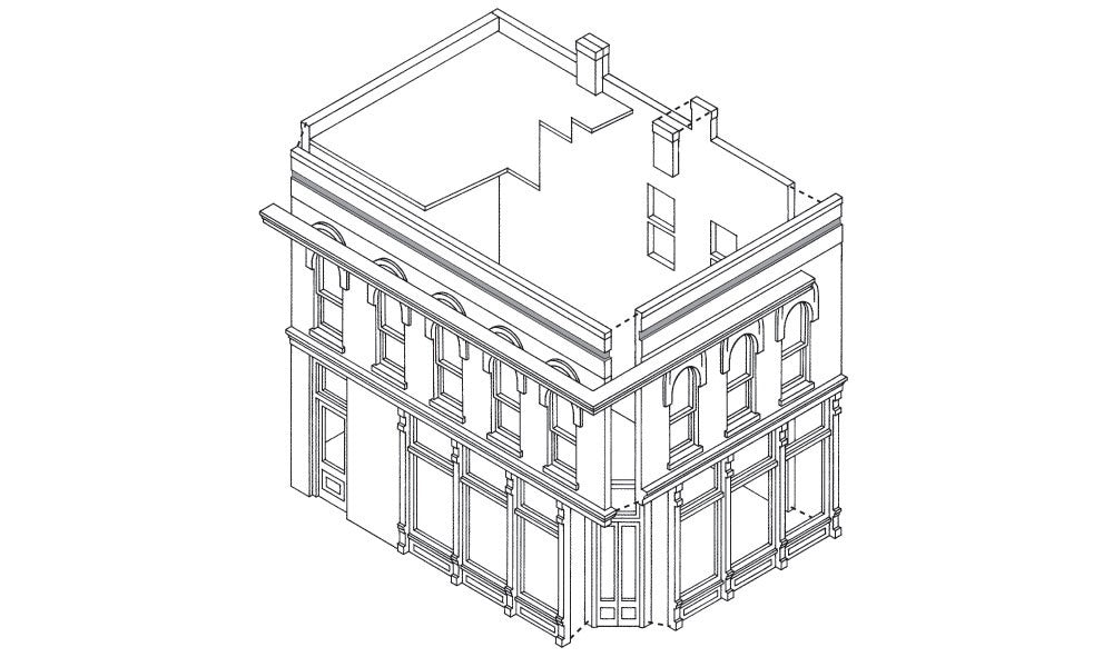 Woodland Scenics DPM 11500 HO Scale The Other Corner Café Building Kit