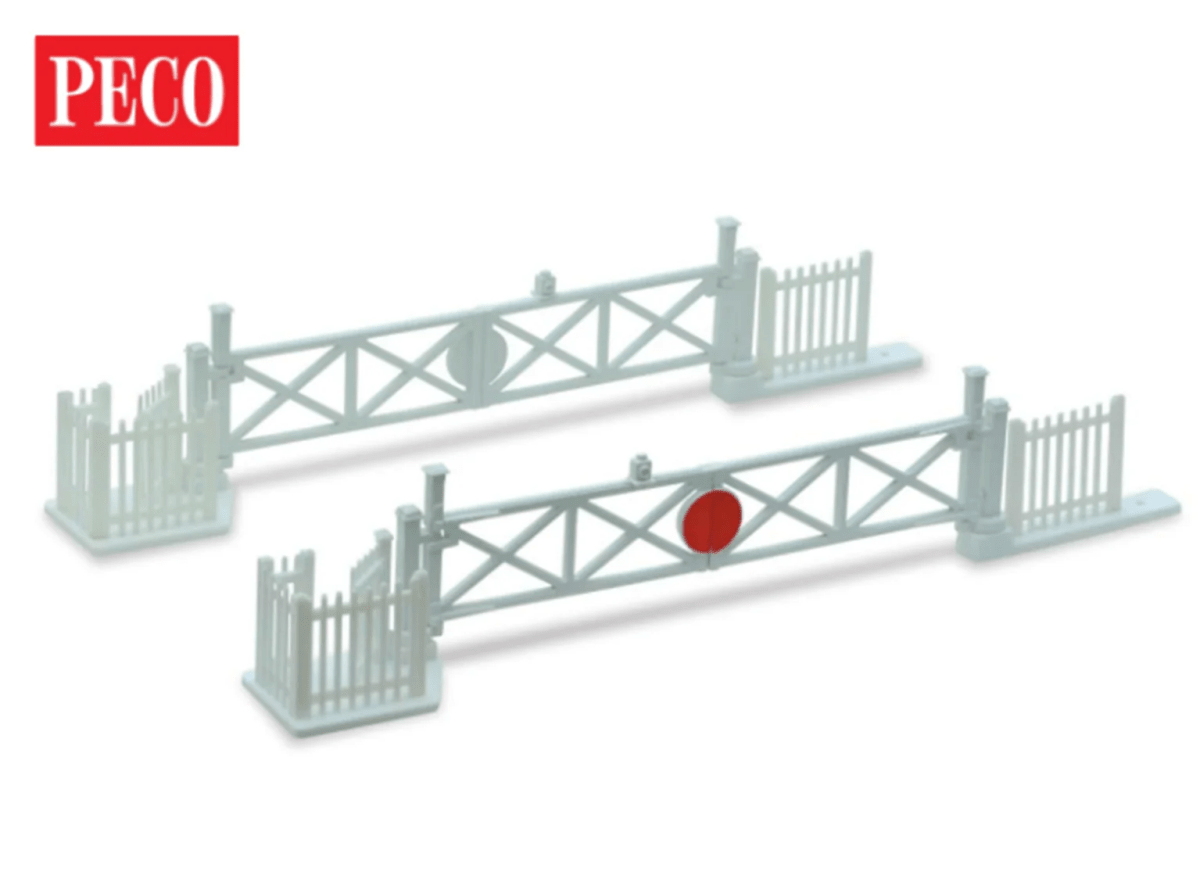 Peco LK - 50 OO/HO Level Crossing Gates (4) with Wicket Gates - Oakville Model Trains Depot