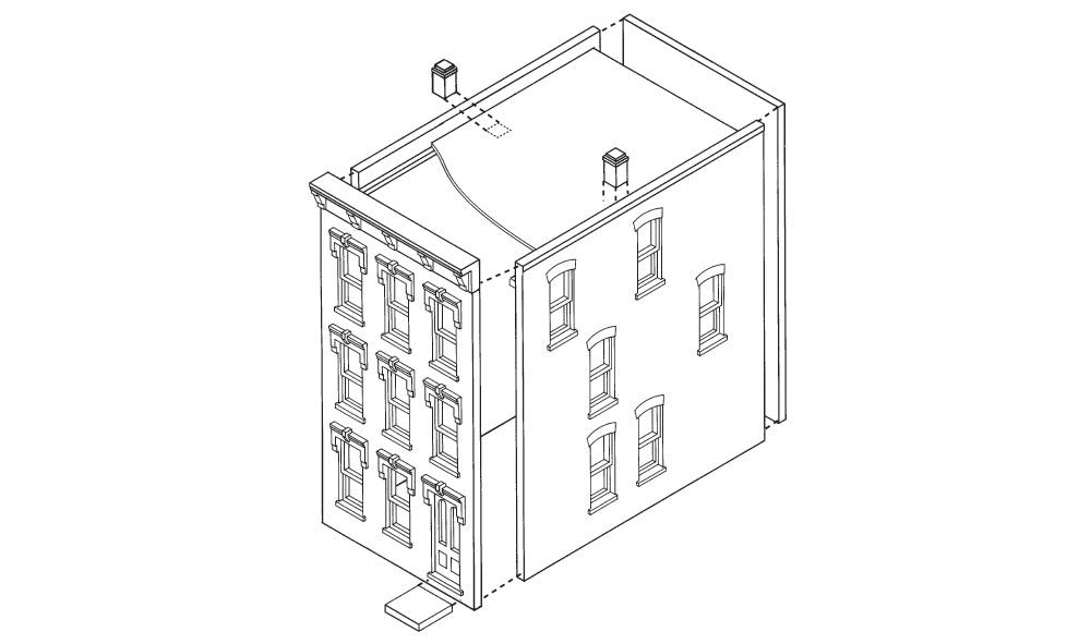 Woodland Scenics DPM 10900 HO Scale Townhouse #1 Building Kit
