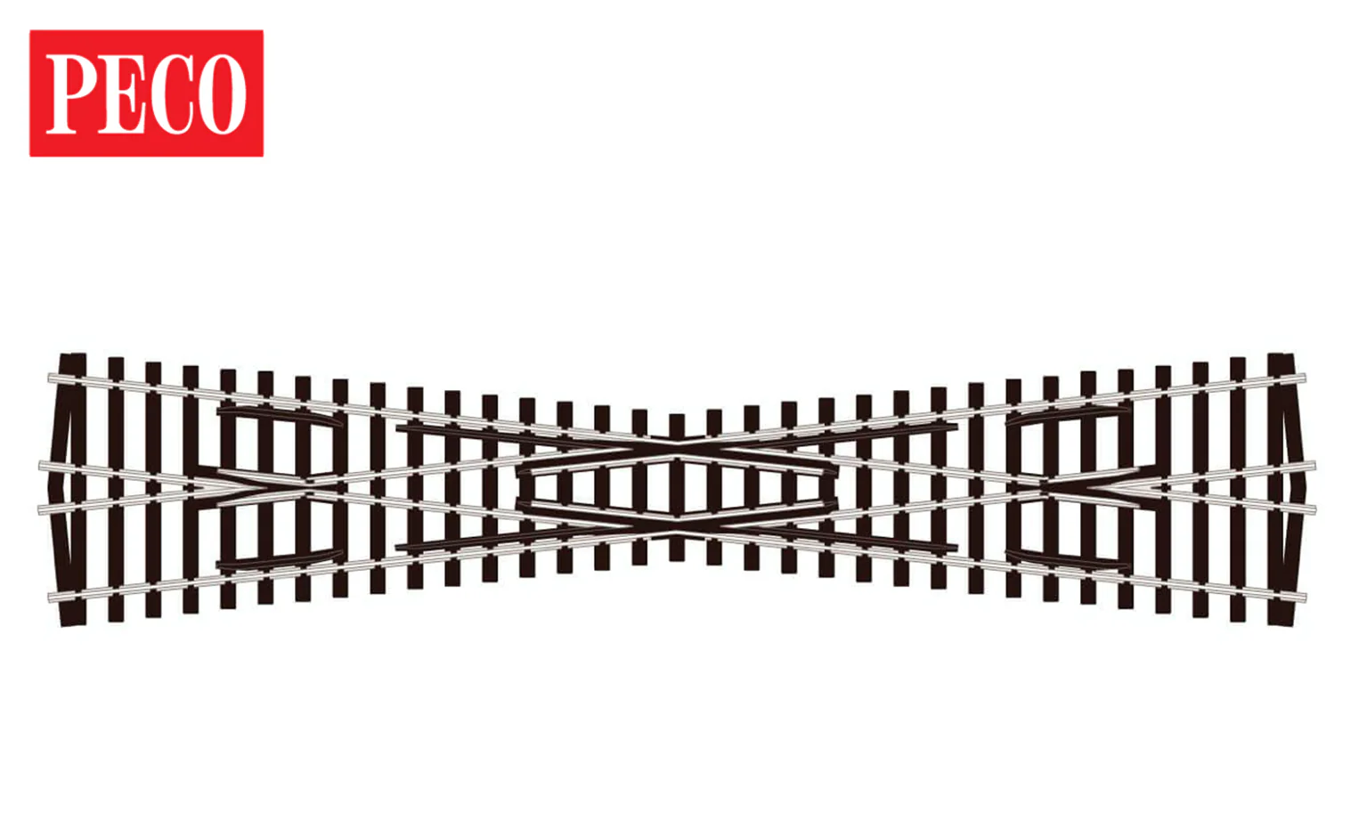 Peco SL-E194 HO Scale Code 75 Electrofrog Long Crossing