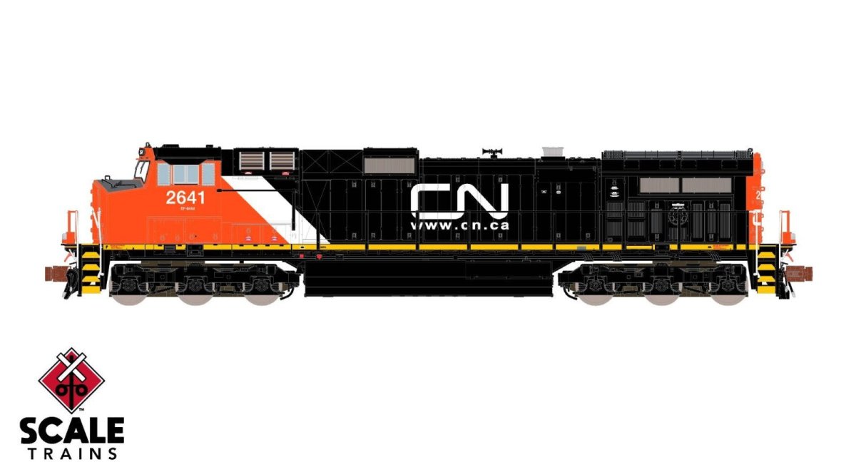 SCALETRAINS Rivet Counter N Scale GE DASH 9, Canadian National/Website #2639 DC