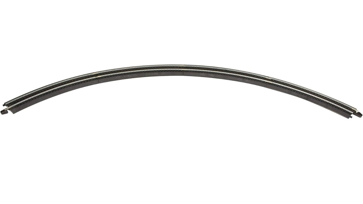 Bachmann 44401 HO Scale EZ - Steel Track 18" Radius Curve Track on Black Roadbed - Oakville Model Trains Depot