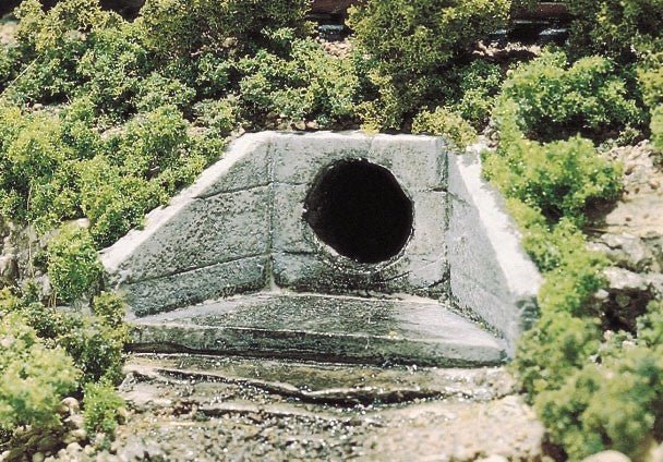 Woodland Scenics 1162 N Scale Woodland Concrete Culvert 2pcs - Oakville Model Trains Depot