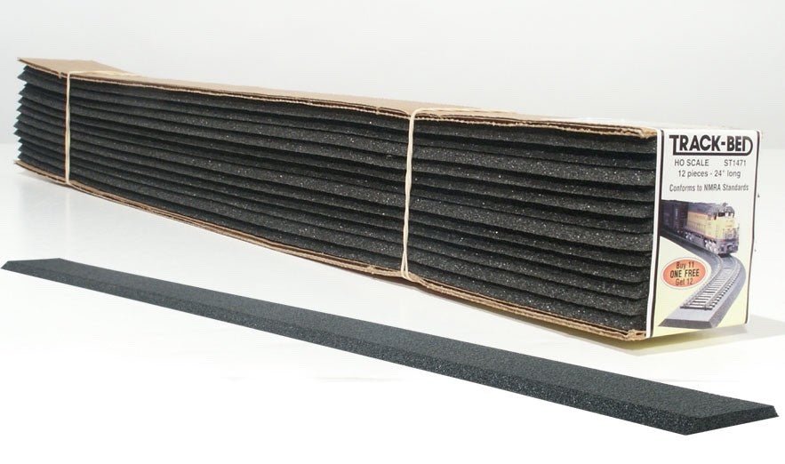 Woodland Scenics ST1471 HO Scale Track - Bed™ Strips (Standard Pack) - 12pcs - Oakville Model Trains Depot