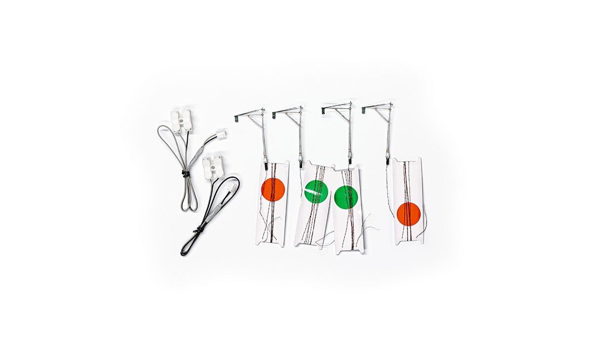 Woodland Scenics JP5637 N Scale Mast Arm Traffic Lights - 4pcs - Oakville Model Trains Depot