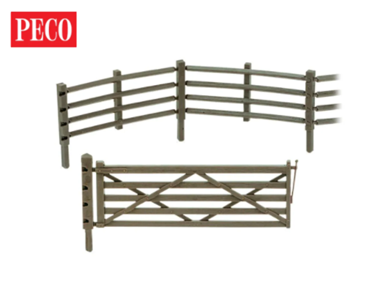 Peco LK-743 Flexible Fencing (47") & Gates (4)