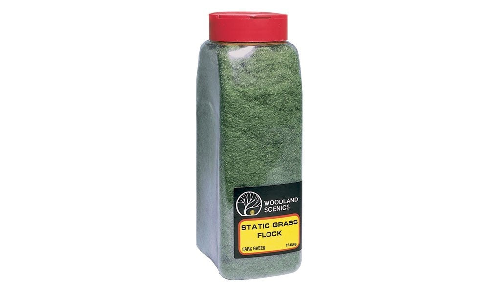 Woodland Scenics FL636 Static Grass Flock™ Dark Green