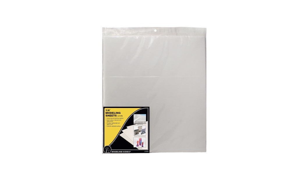 Woodland Scenics 1176 1/4" Modeling Sheets 2pcs - New