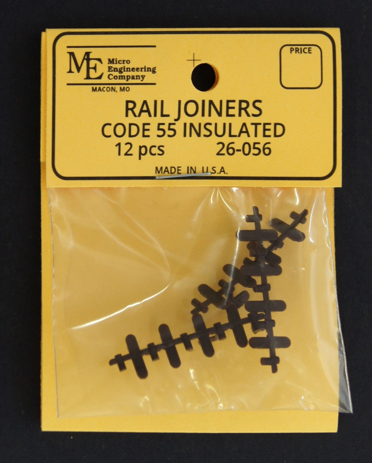 Micro Engineering 26-056 N Scale Code 55 Insulated Rail Joiners - 12pcs