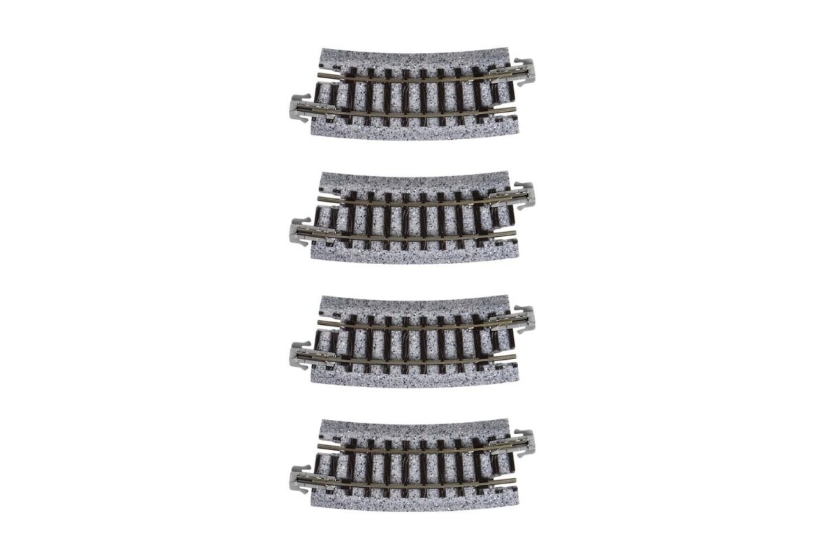 KATO 20 - 171 N Scale Unitrack R216mm (R8 - 9/16") 15° Curved Track - 4 - Pack - Oakville Model Trains Depot