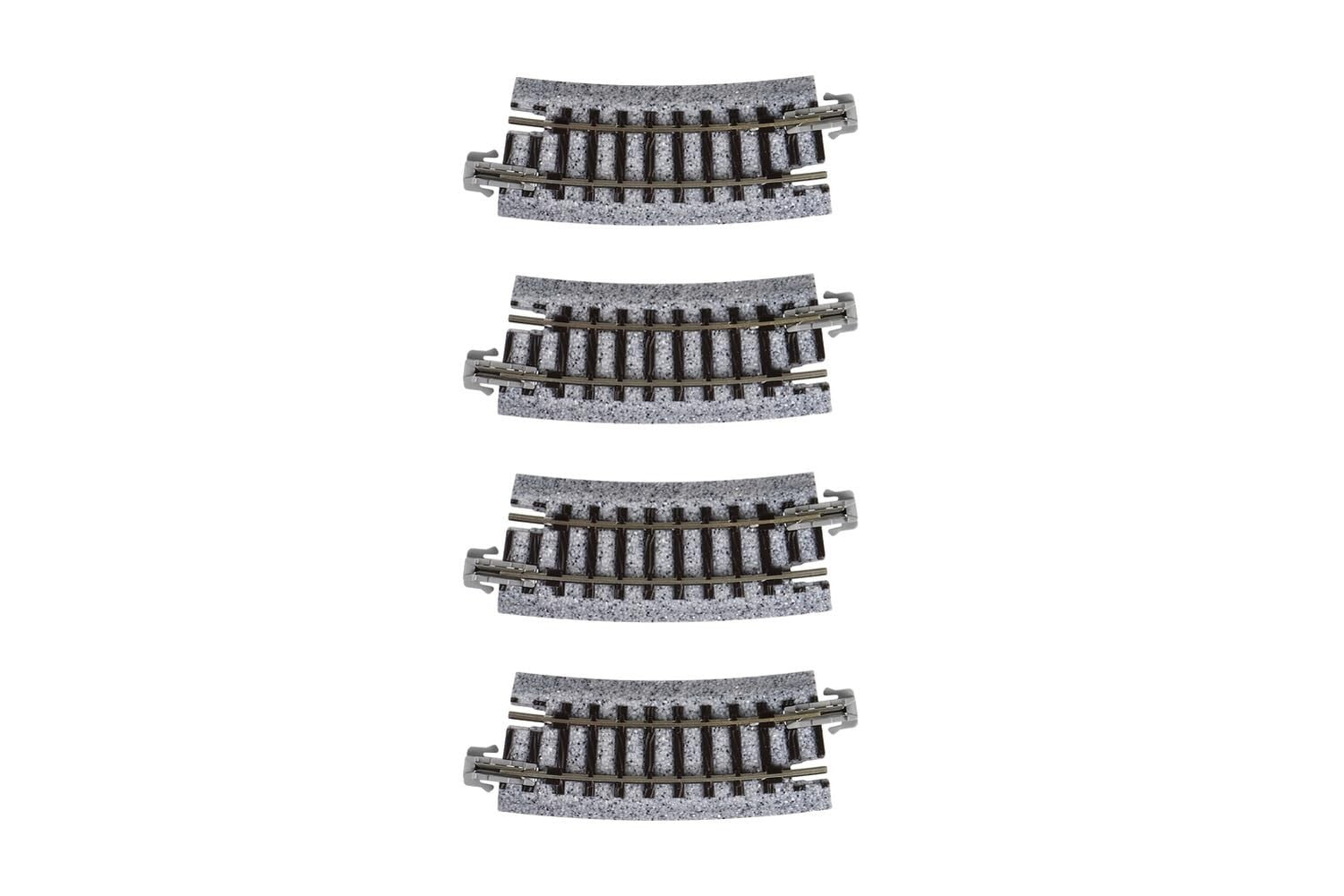 Kato 20-171 N Scale Unitrack 216mm (8 9/16") Radius 15º Curve Track - 4pcs