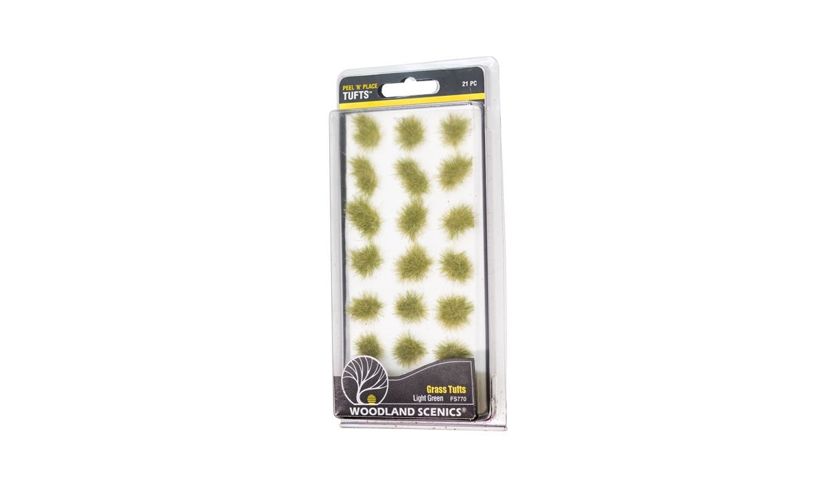 Woodland Scenics FS770 Light Green Grass Tufts - 21pcs