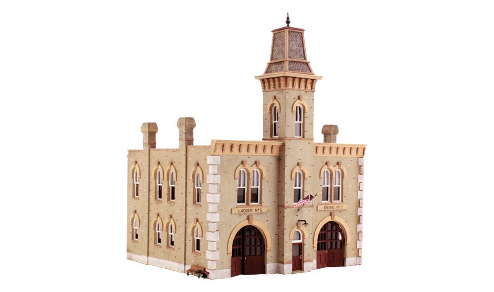 Woodland Scenics DPM 12400 HO Scale Fire Station No. 3 Building Kit