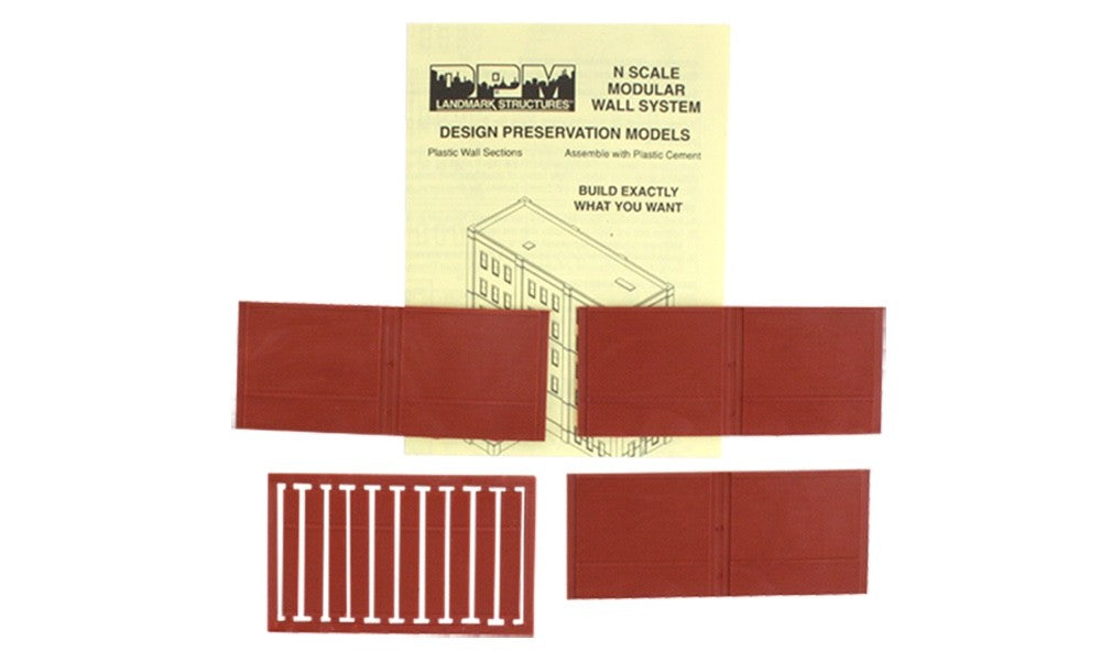 Woodland Scenics DPM 60101 N Scale Street/Dock Level Blank Wall Kit