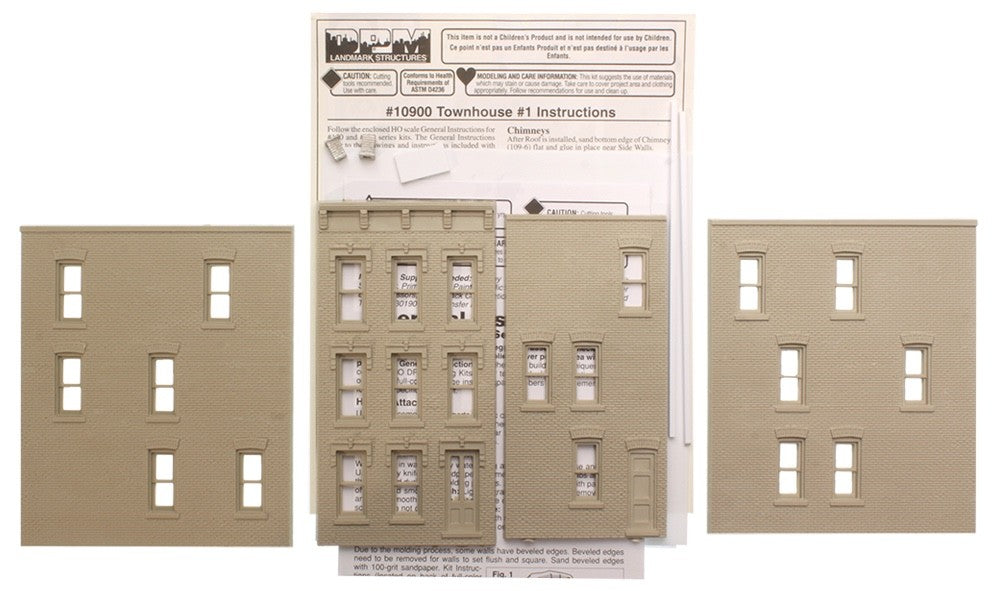 Woodland Scenics DPM 10900 HO Scale Townhouse #1 Building Kit